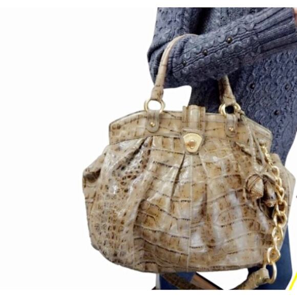 Brahmin Women's Adora Rose Antique Boulevard Distressed Leather Shoulder Handbag - Picture 1 of 13